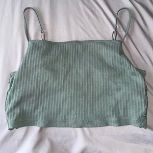 Green crop top